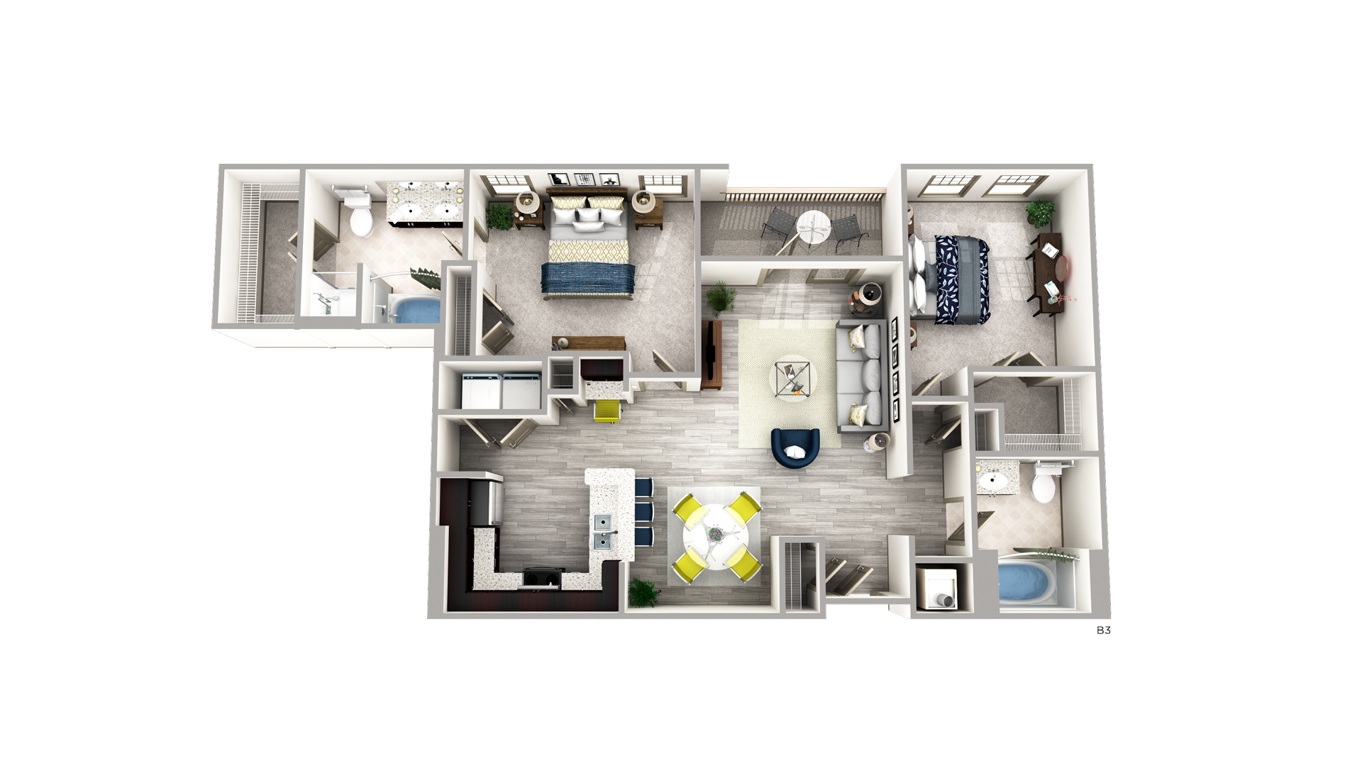 1 Bedroom Elle of Buckhead Floorplan