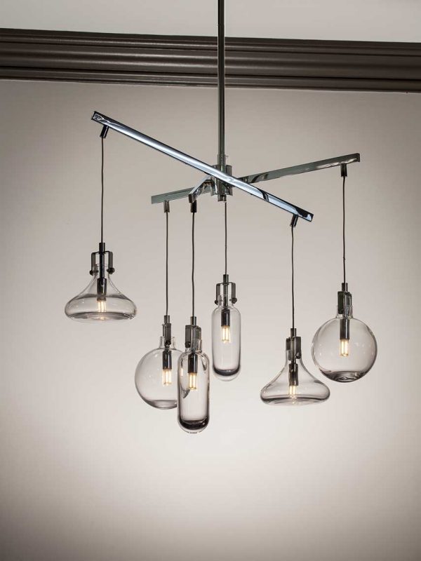 hanging light fixture with edison bulbs